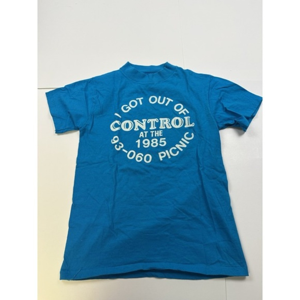 Vintage 1985 Out Of Control Picnic Shirt‎ Small Made In USA